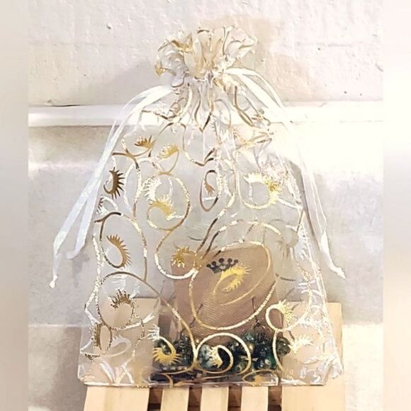 VINTAGE STYLE BRASS MULTI BEAD CLUSTER DANGLE EARRINGS - Picture 6 of 6